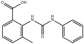 3-甲基-2-[(苯基氨基甲酰基)氨基]苯甲酸 结构式
