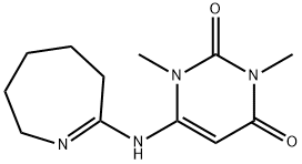 2,4(1H,3H)-Pyrimidinedione, 1,3-dimethyl-6-[(3,4,5,6-tetrahydro-2H-azepin-7-yl)amino]- 结构式