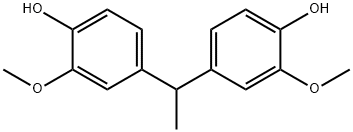 4,4-(ethane-1,1-diyl)bis(2-methoxyphenol) 结构式