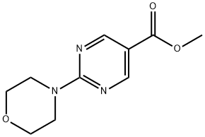 Methyl 2-(4-morpholinyl)-5-pyrimidinecarboxylate 结构式