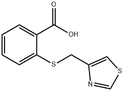 2-[(1,3-噻唑-4-基甲基)硫烷基]苯甲酸 结构式