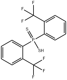 Phosphinodithioic acid, P,P-bis[2-(trifluoromethyl)phenyl]- 结构式