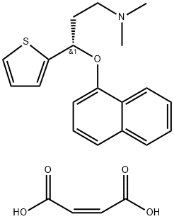2-Thiophenepropanamine, N,N-dimethyl-γ-(1-naphthalenyloxy)-, (γS)-, (2Z)-2-butenedioate (1:1) 结构式
