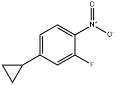 Benzene, 4-cyclopropyl-2-fluoro-1-nitro- 结构式