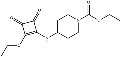 1-Piperidinecarboxylic acid, 4-[(2-ethoxy-3,4-dioxo-1-cyclobuten-1-yl)amino]-, ethyl ester 结构式