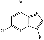 Imidazo[1,2-b]pyridazine, 8-bromo-6-chloro-3-fluoro- 结构式