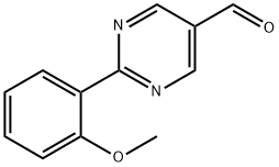 2-(2-甲氧基苯基)嘧啶-5-甲醛 结构式