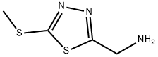 (5-(甲硫基)-1,3,4-噻二唑-2-基)甲胺 结构式