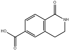 1-氧代-1,2,3,4-四氢异喹啉-6-羧酸 结构式