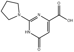 6-Oxo-2-(pyrrolidin-1-yl)-1,6-dihydropyrimidine-4-carboxylic acid 结构式