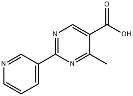 4-甲基-2-(吡啶-3-基)嘧啶-5-羧酸 结构式