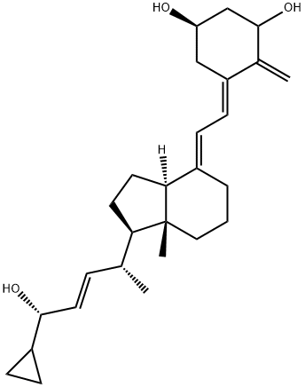 1,3-Cyclohexanediol, 5-[(2E)-2-[(1R,3aS,7aR)-1-[(1R,2E,4S)-4-cyclopropyl-4-hydroxy-1-methyl-2-buten-1-yl]octahydro-7a-methyl-4H-inden-4-ylidene]ethylidene]-4-methylene-, (1R,5E)- 结构式