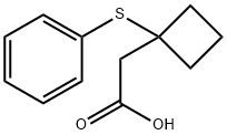 2-[1-(phenylsulfanyl)cyclobutyl]acetic acid 结构式