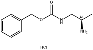 N-[(2R)-2-氨基丙基]-氨基甲酸苯甲酯,盐酸盐(1:1) 结构式