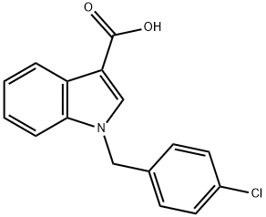 1H-Indole-3-carboxylic acid, 1-[(4-chlorophenyl)methyl]- 结构式