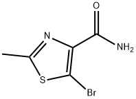 5-溴-2-甲基噻唑-4-甲酰胺 结构式