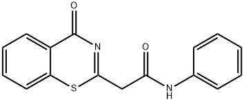 4H-1,3-Benzothiazine-2-acetamide, 4-oxo-N-phenyl- 结构式
