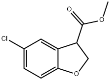 3-Benzofurancarboxylic acid, 5-chloro-2,3-dihydro-, methyl ester 结构式