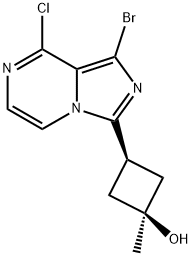 (1S,3S)-3-(8-BROMO-1-CHLOROH-PYRROLO[1,2-A]PYRAZIN-6-YL)-1-METHYLCYCLOBUTANOL 结构式