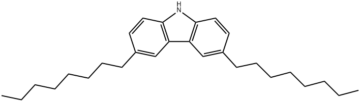 3,6-二辛基-9H-咔唑 结构式