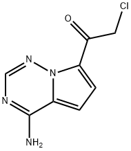 Ethanone, 1-(4-aminopyrrolo[2,1-f][1,2,4]triazin-7-yl)-2-chloro- 结构式
