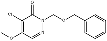 3(2H)-Pyridazinone, 4-chloro-5-methoxy-2-[(phenylmethoxy)methyl]- 结构式