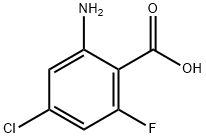 2-氨基-4-氯-6-氟苯甲酸 结构式