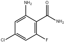 2-氨基-4-氯-6-氟苯甲酰胺 结构式