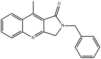 2-苄基-9-甲基-1H,2H,3H-吡咯并[3,4-B]喹啉-1-酮 结构式