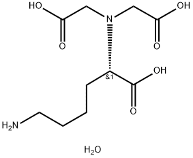 NΑ,NΑ-二(羧甲基)-L-赖氨酸 水合物 结构式