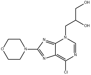 6-CHLORO-8-N-MORPHOLINO-3-(2′,3′-DIOXYPROPYL)-PURINE 结构式