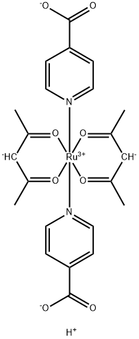 化合物 RU(III) (ACAC)2(PY-4-COOH)(PY-4-COO) 结构式