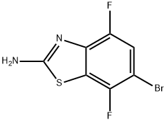 6-bromo-4,7-difluoro-1,3-benzothiazol-2-amine 结构式