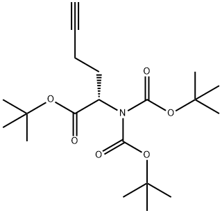 5-Hexynoic acid, 2-[bis[(1,1-dimethylethoxy)carbonyl]amino]-, 1,1-dimethylethyl ester, (2S)- 结构式