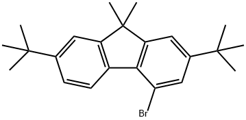 2,7-二叔丁基-4-溴-9,9-二甲基芴 结构式