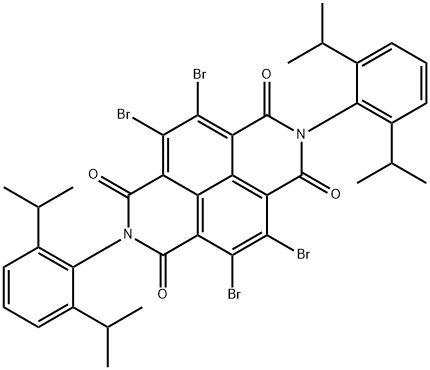 4,5,9,10-四溴-2,7-二(2,6-二异丙苯基)苯并[LMN][3,8]邻菲罗啉-1,3,6,8(2H,7H)-四酮 结构式