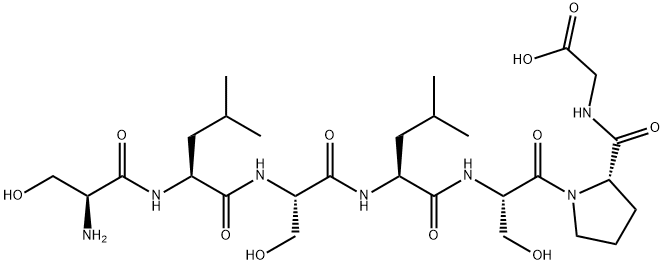 H-SER-LEU-SER-LEU-SER-PRO-GLY-OH 结构式