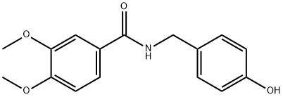 N-(4-羟基苄基)-3,4-二甲氧基苯甲酰胺 结构式