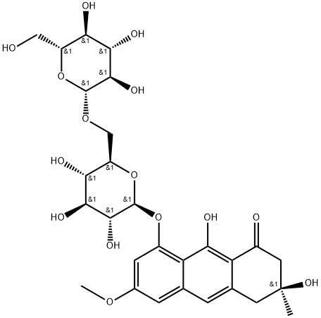 Torosachrysone 8-O-beta-gentiobioside 结构式