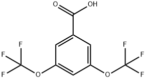 Benzoic acid, 3,5-bis(trifluoromethoxy)- 结构式