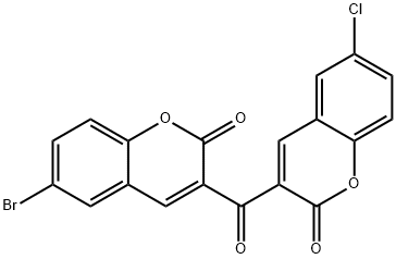 6-bromo-3-(6-chloro-2-oxo-2H-chromene-3-carbonyl)-2H-chromen-2-one 结构式