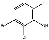3-溴-2-氯-6-氟苯酚 结构式