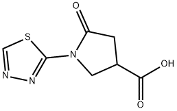 3-Pyrrolidinecarboxylic acid, 5-oxo-1-(1,3,4-thiadiazol-2-yl)- 结构式