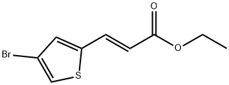 (E)-乙基 3-(4-溴噻吩-2-基)丙烯酰基酯 结构式