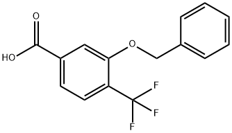 3-(苄氧基)-4-(三氟甲基)苯甲酸 结构式