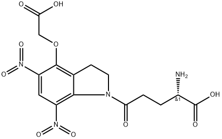1H-Indole-1-pentanoic acid, α-amino-4-(carboxymethoxy)-2,3-dihydro-5,7-dinitro-δ-oxo-, (αS)- 结构式