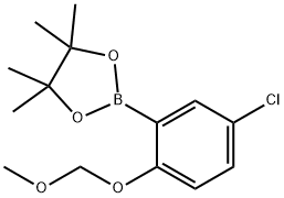 1,3,2-Dioxaborolane, 2-[5-chloro-2-(methoxymethoxy)phenyl]-4,4,5,5-tetramethyl- 结构式