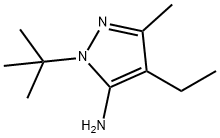 1H-Pyrazol-5-amine, 1-(1,1-dimethylethyl)-4-ethyl-3-methyl- 结构式