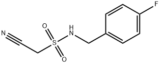 1-氰基-N-[(4-氟苯基)甲基]甲磺酰胺 结构式