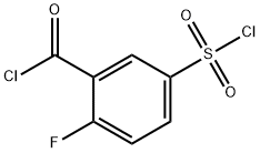 Benzoyl chloride, 5-(chlorosulfonyl)-2-fluoro- 结构式